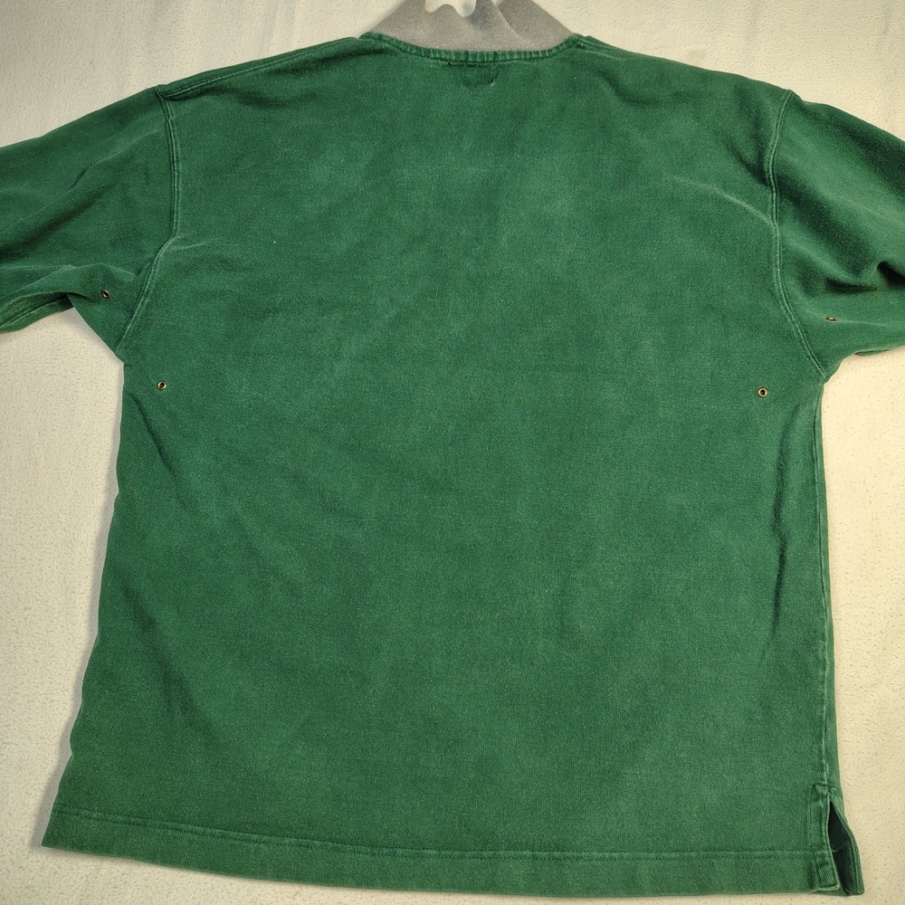 Vintage GAP Mens Quarter Zip Pullover Size M Green Cotton 90s Gorpcore Sweater - Picture 11 of 12